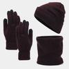 Fleece Lined Winter Knit Hat Scarf Gloves Combo For Stylish Cold Season Fashion
