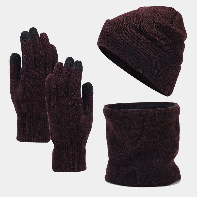 Fleece Lined Winter Knit Hat Scarf Gloves Combo For Stylish Cold Season Fashion