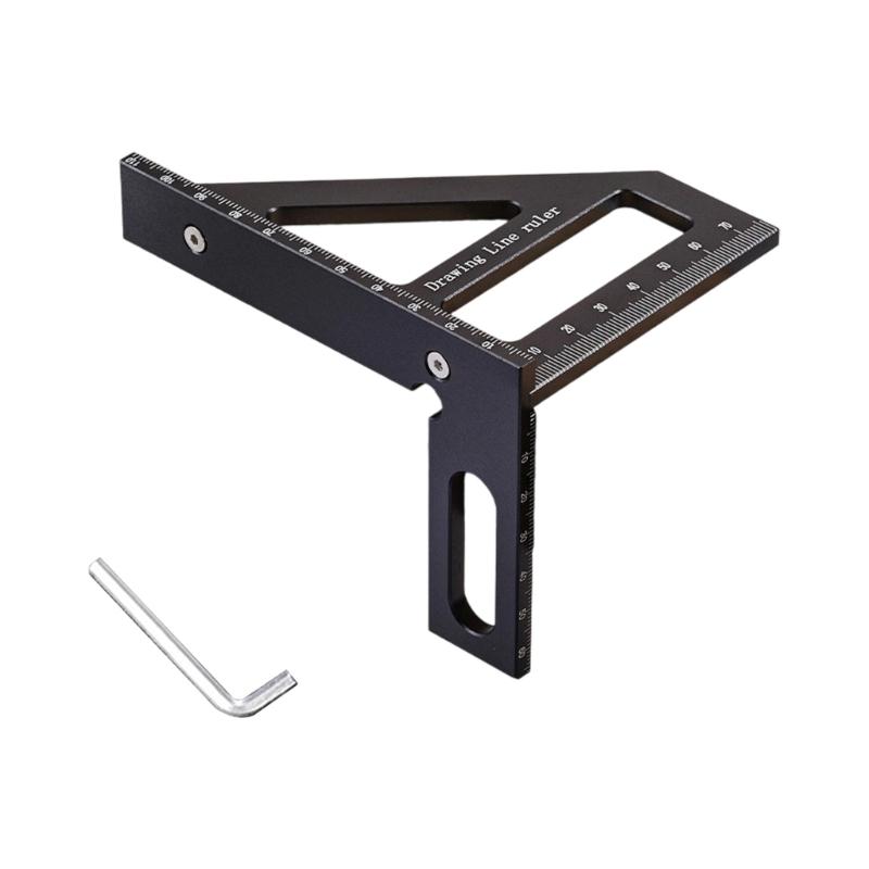Portability Angles Scribers Tool MultiFunctional Ruler 45/90Degree Marking For Professional Woodworking Construction Use