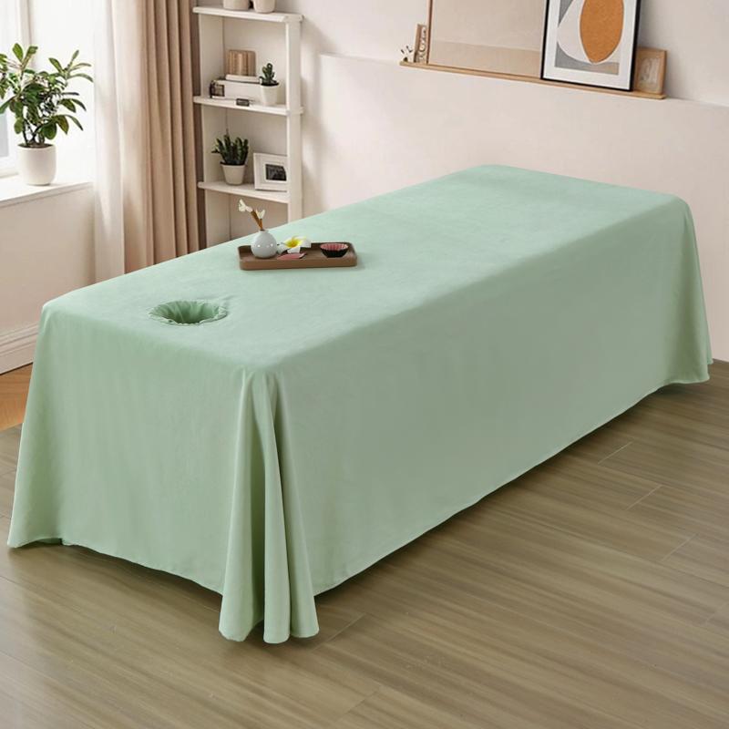Universal White Beauty Bed Sheet with Face Hole - Elegant Massage Table Cover