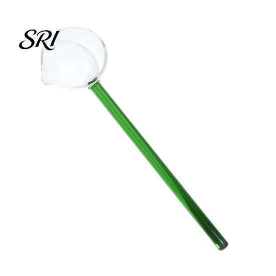 Ergonomic Glass Spoon Handmade Long Handle for Cooking Heat-Resistant Kitchen Utensil Adaptable Tool Stirring Serving Scooping Unique Gift Home Chefs