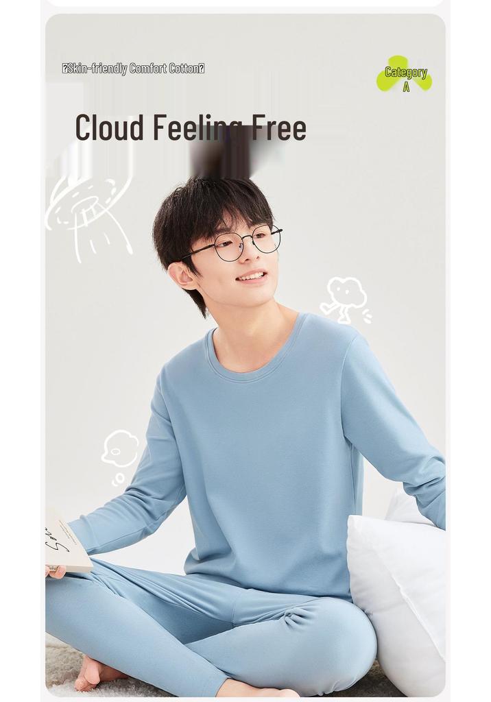 Youth Cotton Wool Base Layer Set - Warm Innerwear for Kids