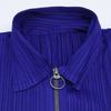 PLEATS PLEASE PP81-JH186 18AW Blue Half Zip Dress dress 3 purpleUsed