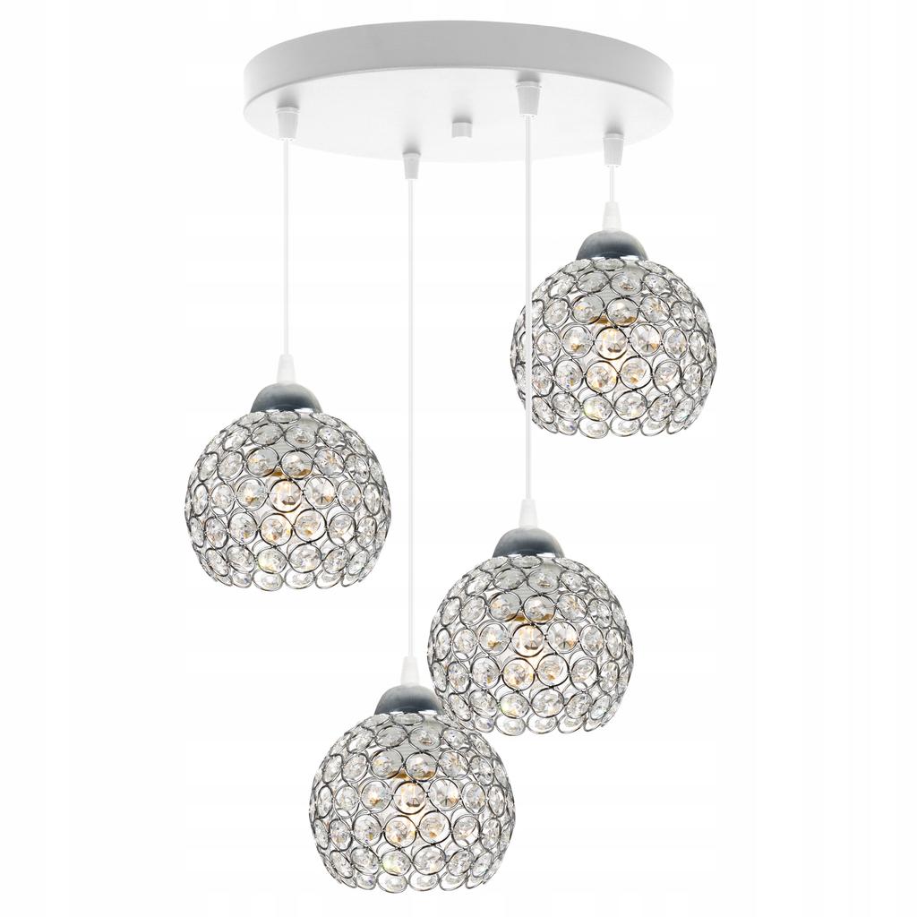 UNIQUE CHANDELIER HANGING LAMP CHROME CRYSTAL