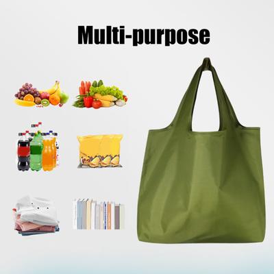 Yousheng 2Pcs Foldable Shopping Bag Large Capacity 25kg Load-capacity Solid Color Multipurpose Reusable Grocery Bag Holder Tote Bags