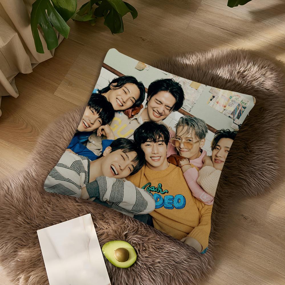 Boy Group G-GOT7-ES Band KPOP Cushion Cover Living Room Headboard Office Cushion Bedroom Cushion Sofa Nap Time Pillow Case