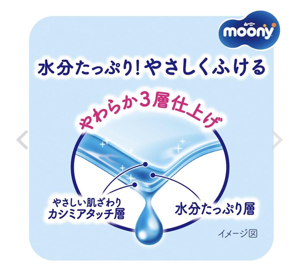 Moony Baby Soft Cashmere Plný 76 listů x 8 Hromadný nákup 2 designových ubrousků Pure Limited, materiál, dotek, vlhkost, Plnitelné, balení, [Sada sáčků]