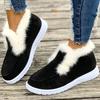 Winter New Solid Color Suede Cotton Shoes Casual Snow Shoes Low Top Padded Women's Cotton Shoes