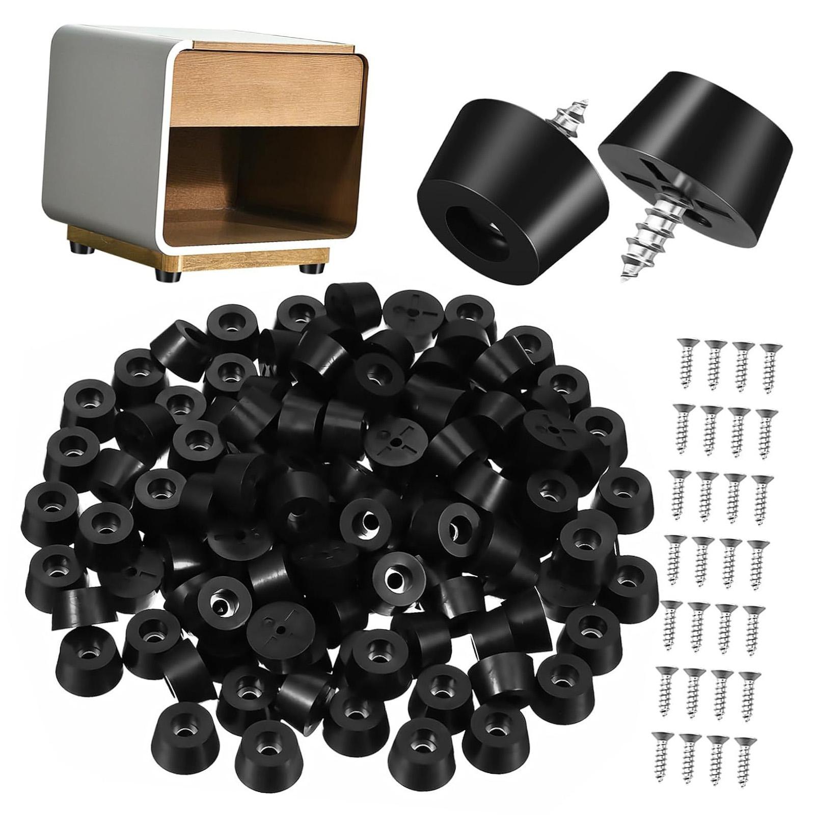 

120 шт. Нескользящие маленькие резиновые ножки из ПВХ с винтами Мягкие резиновые ножки для разделочной доски Круглые мебельные накладки-ножки Бамперы