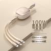 100W Retractable 3-in-1 Fast Charge & Data Cable for Apple, Huawei, Android – PD Charging Compatible.