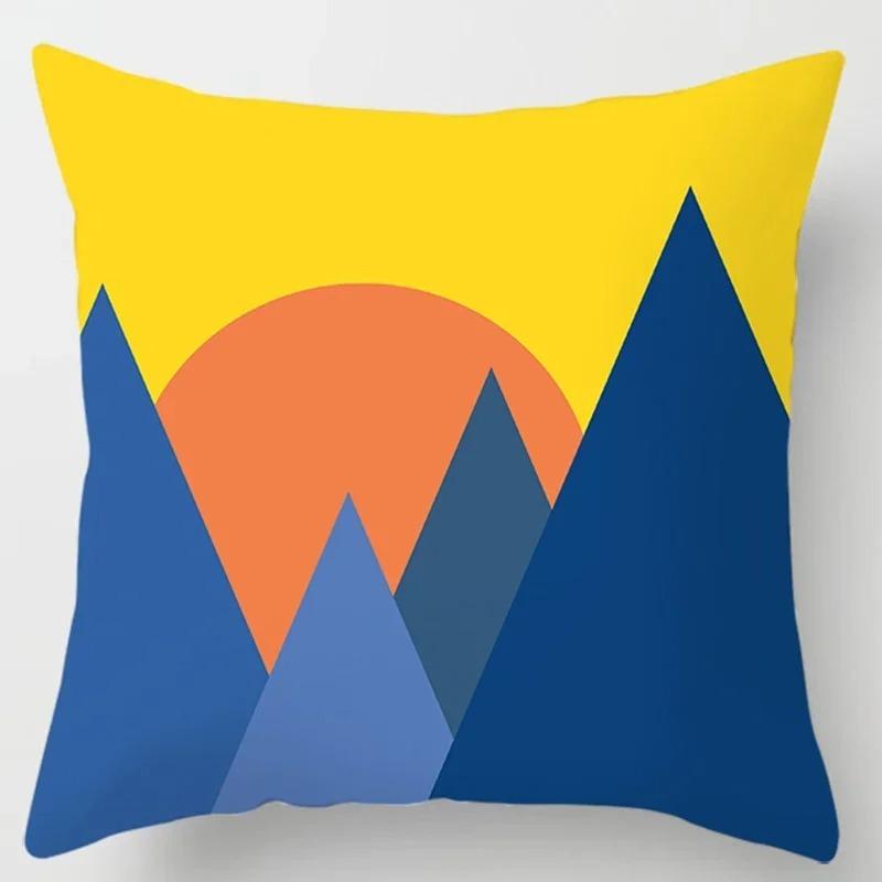 Creative Geometric Pattern Decorative Pillowcase Car Sofa Square Cushion Pillowcase