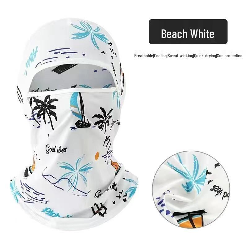 Ice Silk Sun Protection Balaclava – Full Face, Neck, & Headwear Shield for Cycling, Fishing, & Mosquito Defense