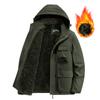 Winter Velvet Thickened Multi-pocket Cotton-padded Jacket Casual Detachable Sleeve Tooling Cotton-padded Jacket