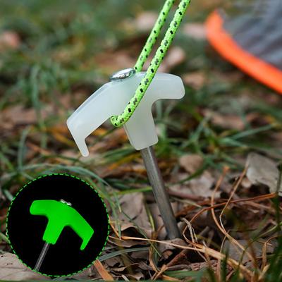 Windseilnagel, leuchtender Effekt, hohe Härte, schlagfest, festes Zelt, fluoreszierendes Camping-Überdachungs-Erdpflock-Zeltzubehör