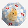 1pc Cherry BunnyAutomatic Open/close Folding Umbrella, Compact Portable Travel Umbrella, Perfect Birthday/Holiday, Cute Umbrella y027