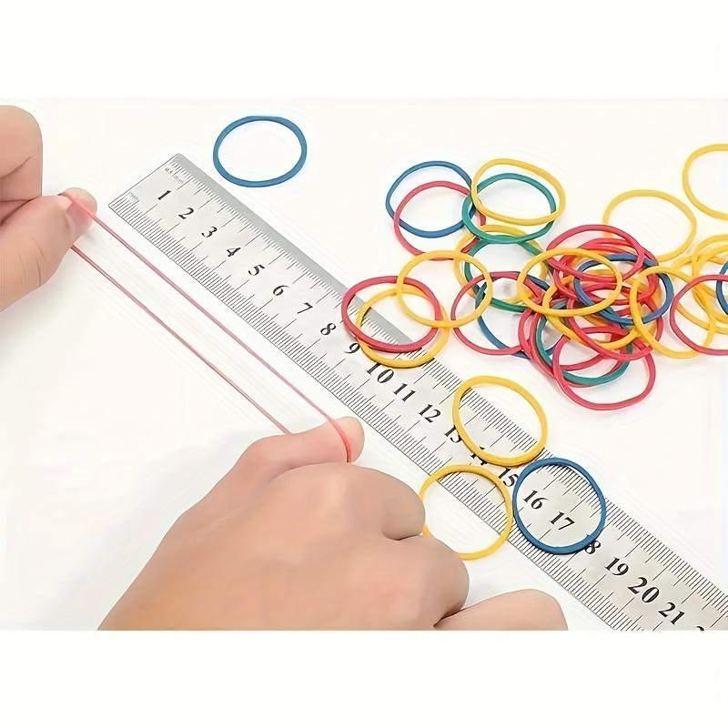 100pcs Colorful Small Rubber Bands, Elastic Stretchable Rubber Bands, Suitable for Bills,Office Supplies, Mixed Colors Packaging