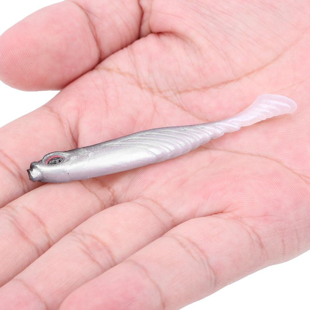 20PCS PVC Artificial Fishing Lures T Tail Fishing Baits Durable Fishing Lures  Bass Fishing