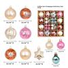 Xmas Tree Ornaments 42/44 Pcs Holiday Decor PVC Glossy Ball Set Christmas Decorations