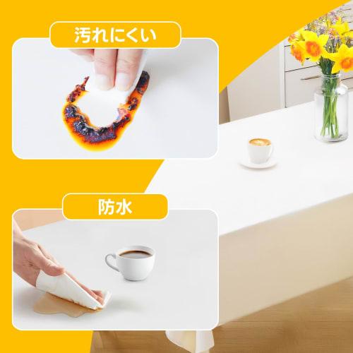 Mocamoro Disposable Tablecloths, 12-Count, White Plastic, Waterproof, Durable, Rectangular Table Covers, Easy Cleanup