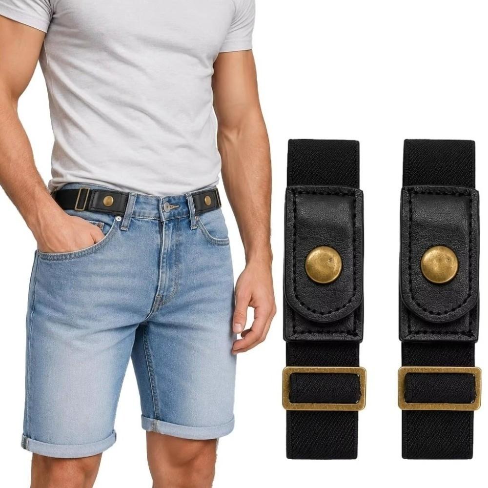 2PCS No-Sew Jean Waist Tightener Adjustable Waist Belt New Buckleless Belt Casual