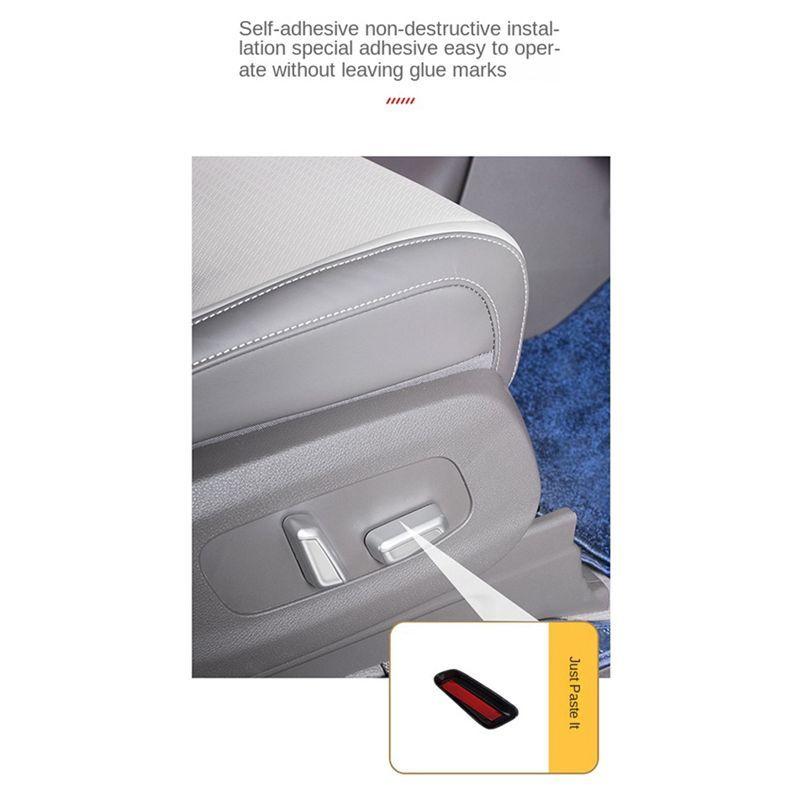 Powerful 5 Piece Car Seat Adjustment Switch Knob Cover Sticker Trim Car Accessories Silver ABS For Kia Carnival KA4