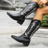 Sexy Shoes, Fashionable New Women's Boots, Pointed-toe Mid-thick-heeled Long Boots, Women's Shoes