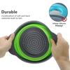 2 Pcs/Set Foldable Silicone Colander Fruit Vegetable Washing Basket Strainer With Handle Strainer Collapsible Drainer