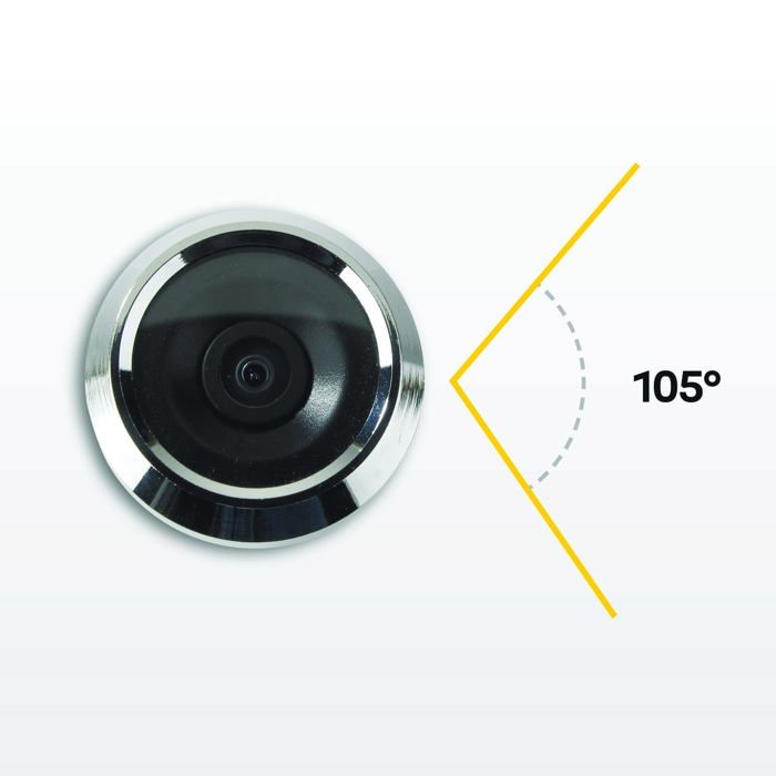 Judas - oeil de porte Yale - 45-0500-1432-00-50-01 - Judas numerique 720p , Blanc