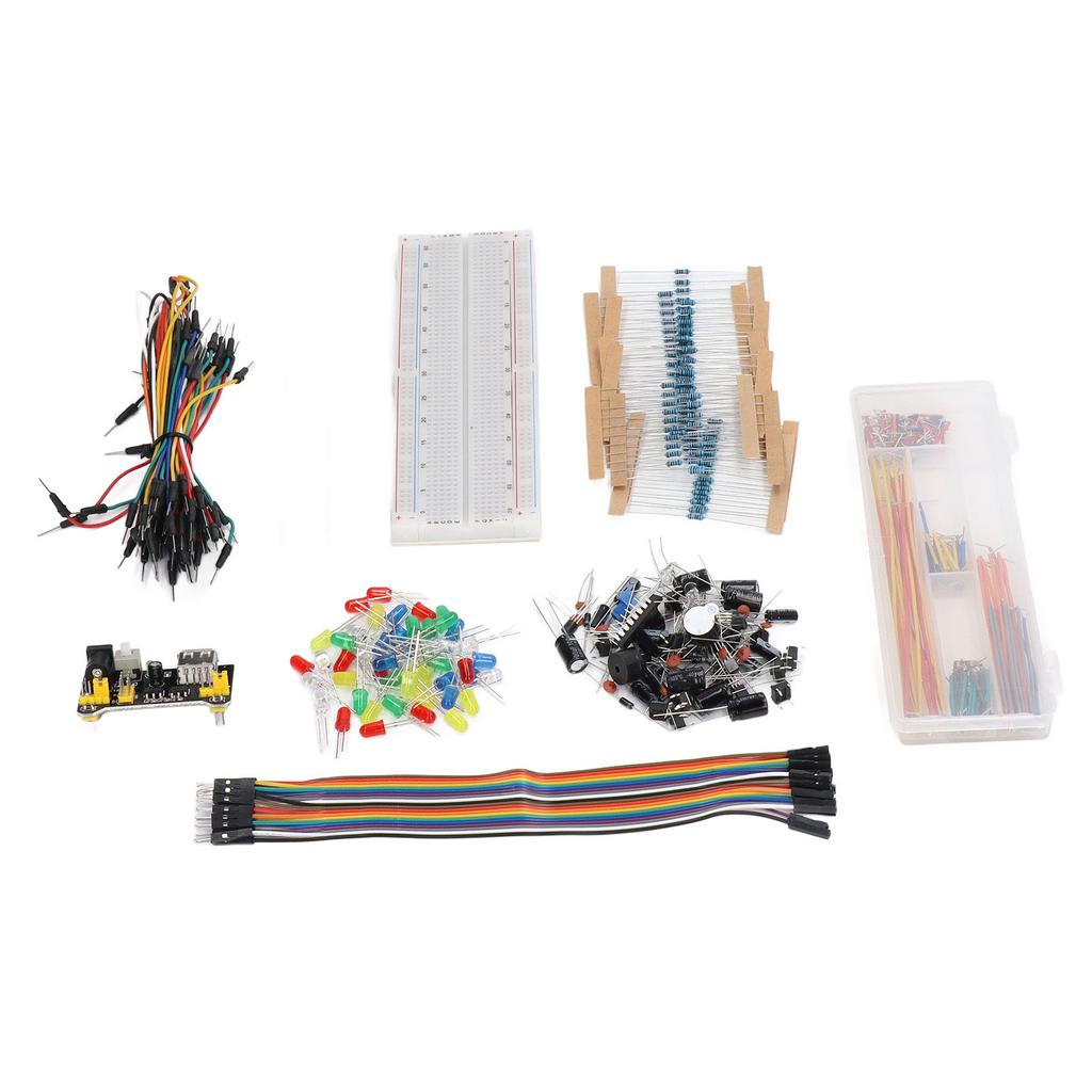 Elektronik-Bauteile-Kit Starter Spaß-Sortiment mit 830 Lötpunkten Breadboard für R3