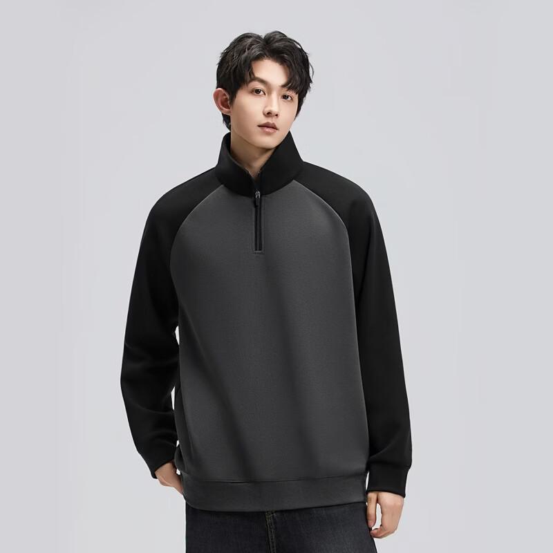 JEEP SPIRIT Men's 2026 Half-Zip Stand Collar Sweatshirt