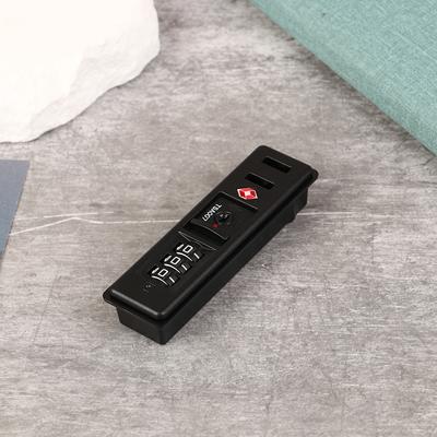 Φορητή Κλειδαριά Τελωνείου Tsa με Κωδικό Κλειδαριά Βαλίτσας PC Ενσωματωμένη Κλειδαριά Εσοχής Κλειδαριά Αντικλεπτική Μαύρη