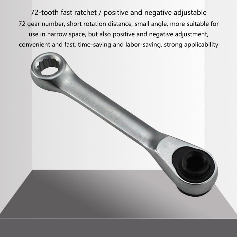 Mini Ratchet Wrench Wrench Hand Tools 1/4 Inch Double Headed Quick Ratchet Wrench Repair Hand Tools Screwdriver Bit