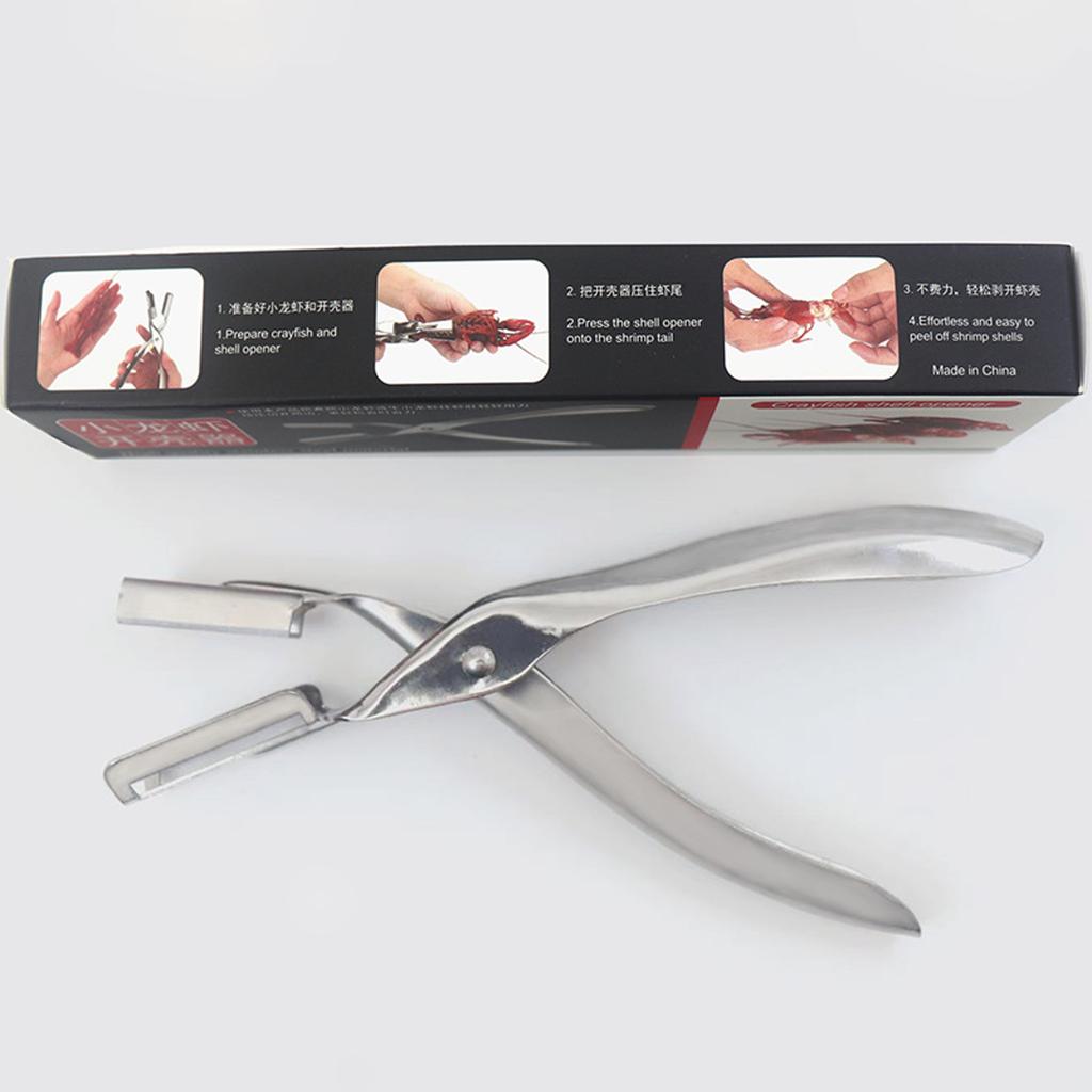 2 Stück Professionelles Stahl-Schälwerkzeug für Flusskrebse Ergonomischer Griff Sicherer Flusskrebs-Schäler Schwanzentferner Küchenhelfer