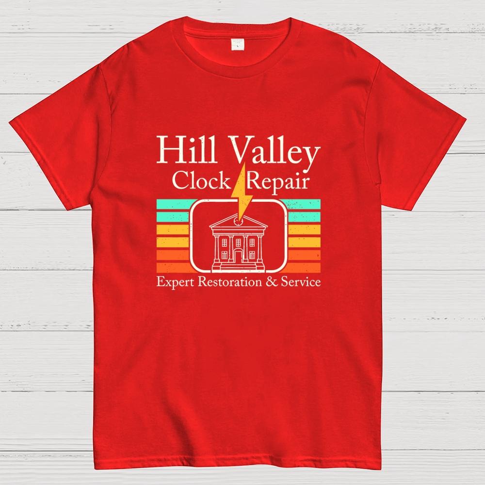 Hill Valley Clock Repair Cotton Casual Cool Loose T-Shirt