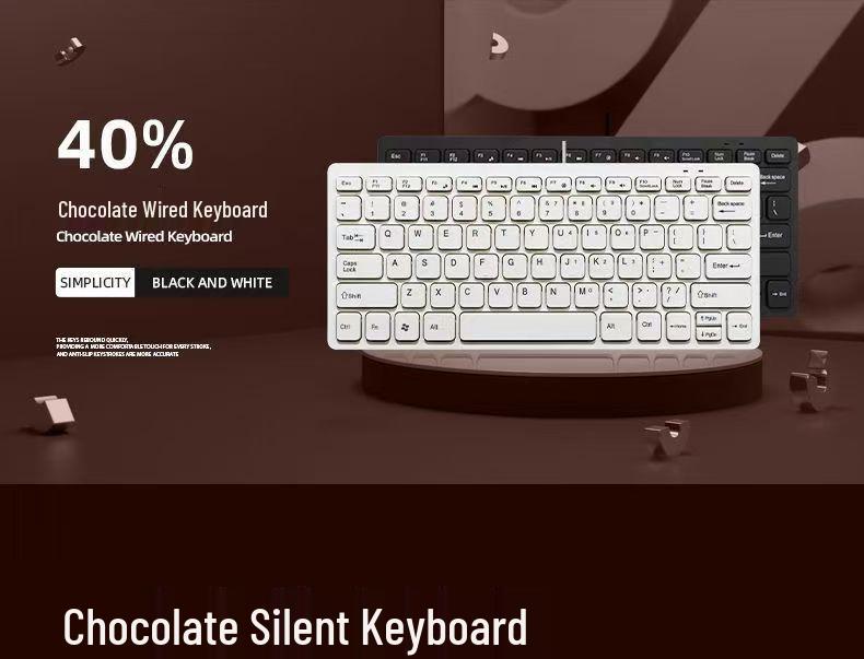 K1000 Wired USB Mini Chocolate Keypad Keyboard