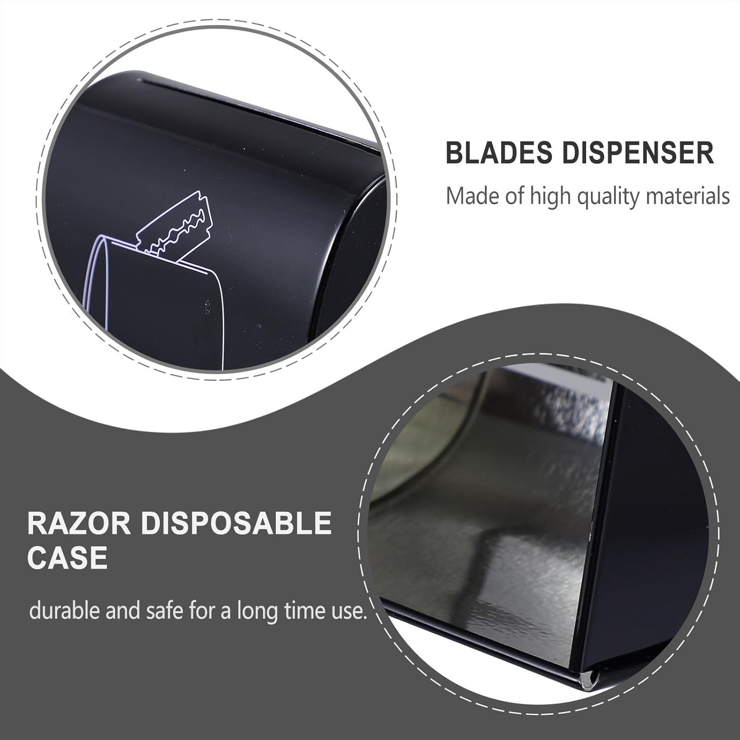 

Uonlytech 2pcs Blade Storage Box Blades Dispenser Case Safe Storage Bank for Blades Safety Disposable Razors for Men Blades Disposal Collect