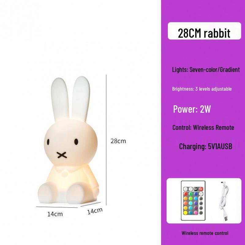 Children's Cartoon Bedside Night Light - Soft, Eye-Friendly Lamp for Baby Girl's Bedroom