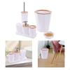 Bathroom Accessories Set 7 Piece Toilet Brush Vanity Toothbrush Holder Housewarming Gift