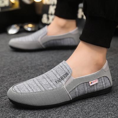 Summer Cloth Shoes Doudou Shoes Men's Casual Shoes Korean Version of Trendy Lazy Canvas Shoes Size 45 Men's Shoes