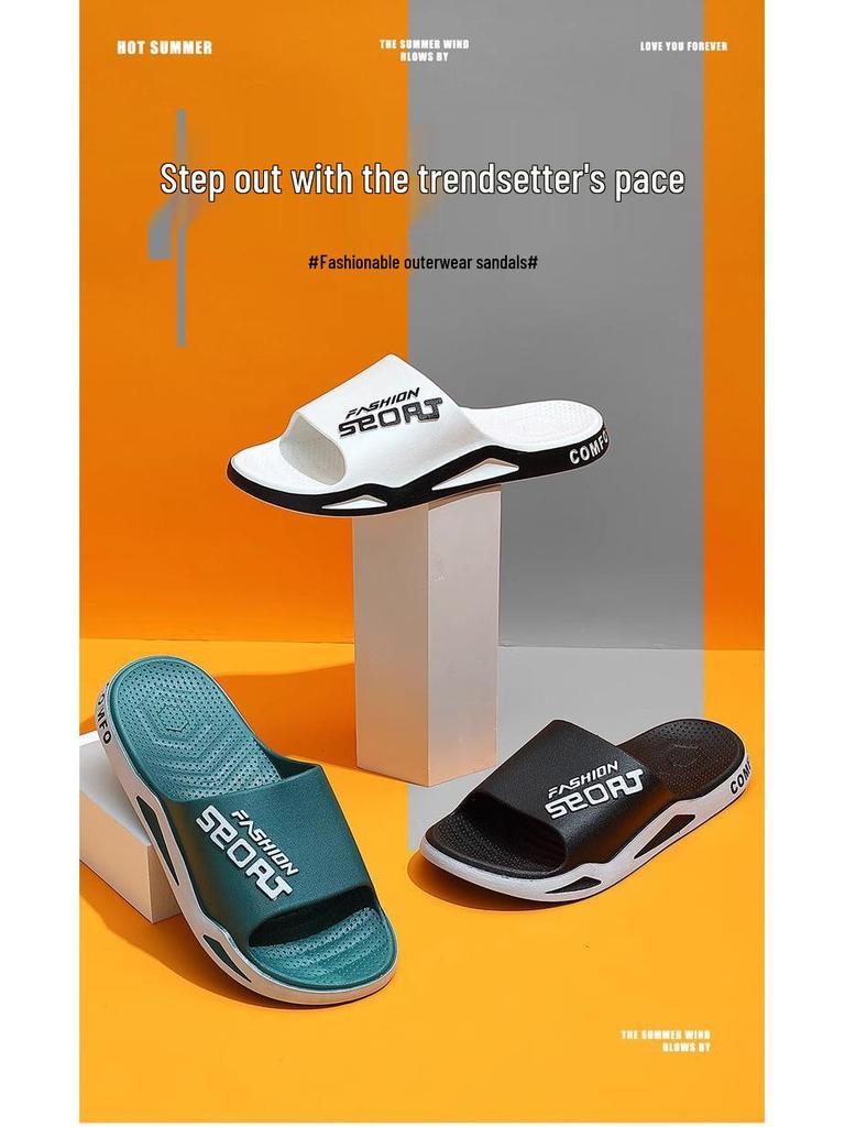 Men's Non-Slip Cool Summer Slippers for Outdoor, Indoor, and Bathroom Wear