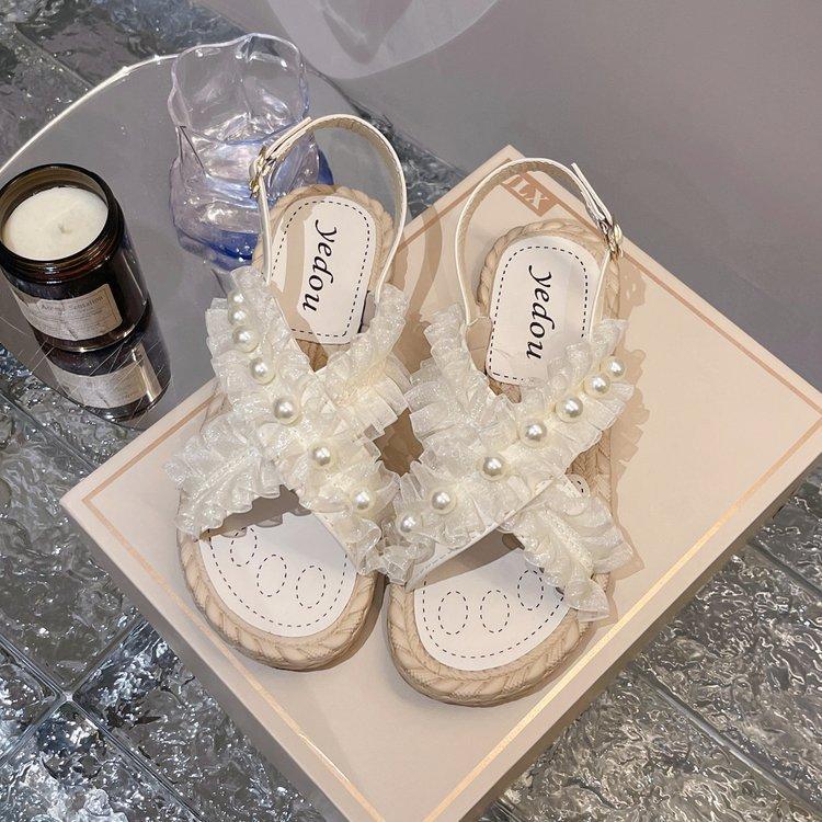 

Сандалии на плоской подошве с феей, летние сандалии для отдыха на море, женские, весенние, новые, повседневные, для улицы, нескользящие, модные 40