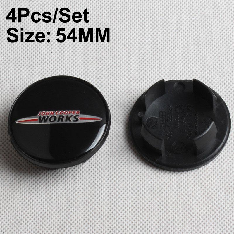4Pcs 54MM 56MM Car Logo Wheel Center Hub Stickers Accessories For MINI One Cooper JCW Countryman Clubman Cabrio Paceman Coupe