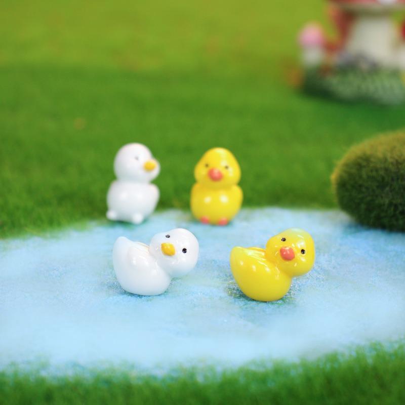 12Pcs Diy Cute Duck Cute Grain Doll Creative Home Resin Micro Landscape Decoration Small Ornament