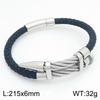 Personalized Steel Wire Nail Magnetic Buckle Bracelet, Niche Fashion Point Rivet Woven Leather Men's Bracelet 2026