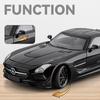 1/24 Benz SLS Amg Super Sports Car Alloy Diecast Model Metal Car Sound & Light Pull Back Collection Hobby Decorations Birthday