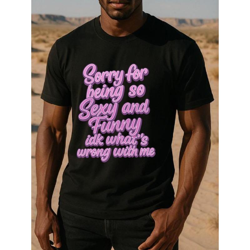 

European Size Confident and Humorous Social Icebreaker Men s Printed Short-sleeved Shirt, Casual Commuting Printed Shirt 4XL чорний