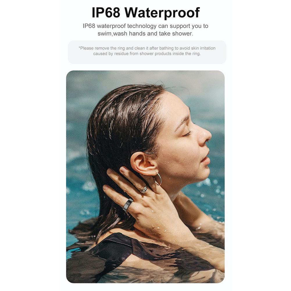 New Smart Ring Fitness Tracker Ring IP68 & 5ATM Waterproof Blood Oxygen Tracker Multi-sport Modes Wearable for Android for IOS