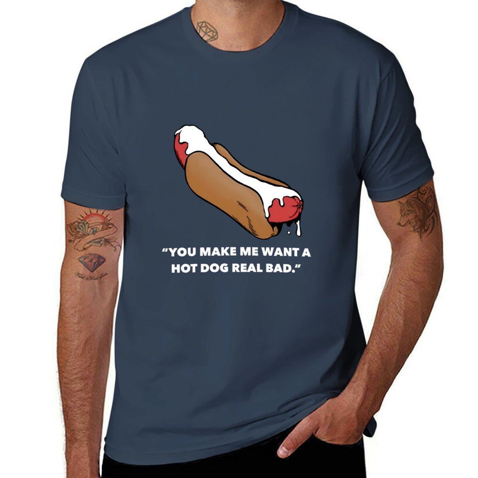 Hot Dog Tshirt Breathable Gym Short Sleeve Tshirt S