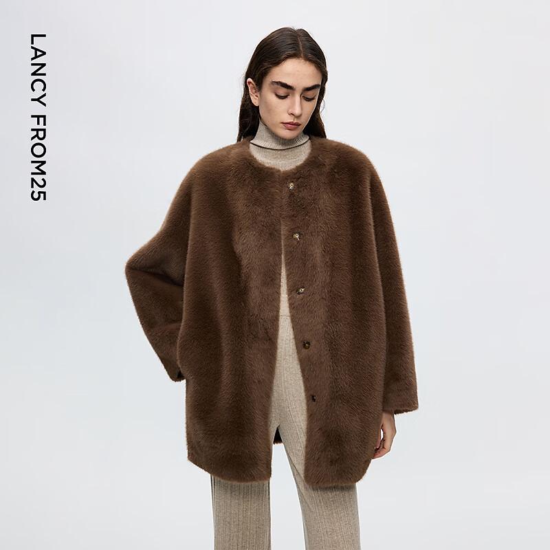 

Langzi Round Neck Plush Coat L