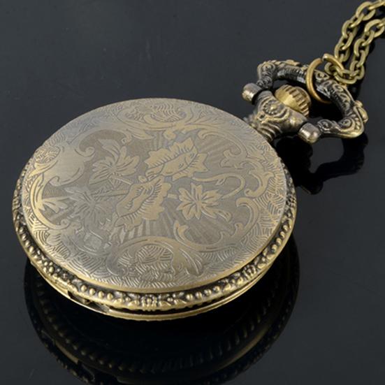 Men's United States Eagles Marine Corps Retro Style Bronze Quartz Pocket Watch